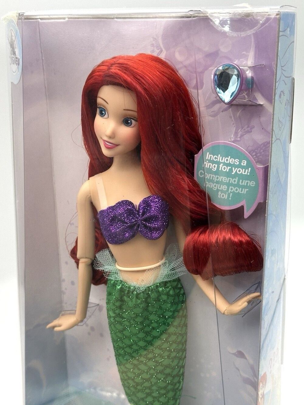 Disney Store Exclusive Princess Ariel 12” Classic Doll w/Ring The Little Mermaid - Picture 8 of 9